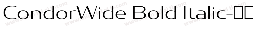 CondorWide Bold Italic字体转换